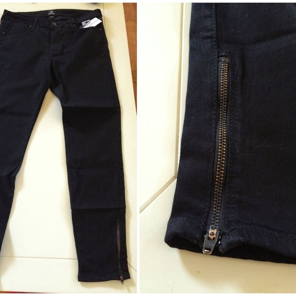 Just Black Dean Ankle Zip Skinny Jean NWT
